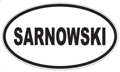 SARNOWSKI - Oval Sticker