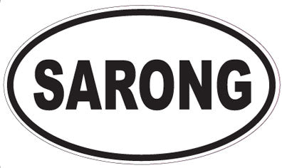 SARONG - Oval Sticker