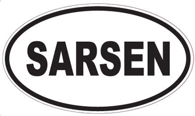 SARSEN - Oval Sticker