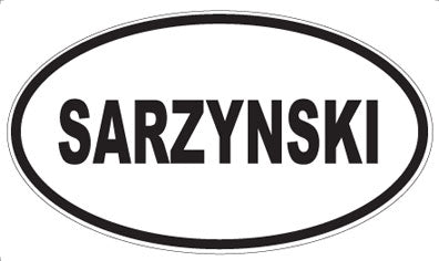 SARZYNSKI - Oval Sticker