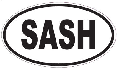 SASH - Oval Sticker