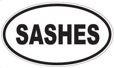 SASHES - Oval Sticker
