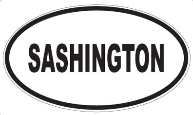 SASHINGTON - Oval Sticker