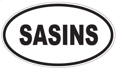 SASINS - Oval Sticker