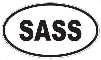 SASS - Oval Sticker