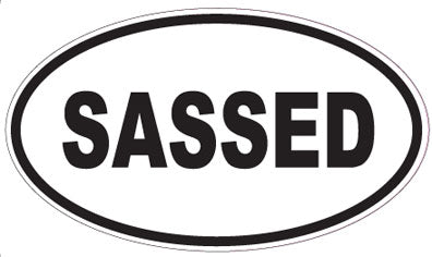 SASSED - Oval Sticker