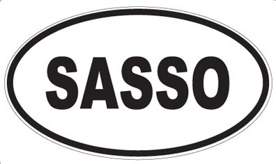 SASSO - Oval Sticker