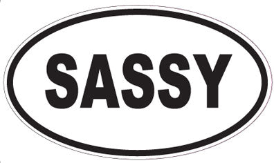 SASSY - Oval Magnet
