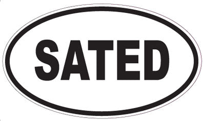 SATED - Oval Magnet