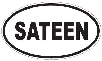 SATEEN - Oval Sticker