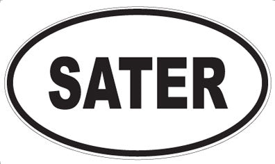 SATER - Oval Magnet