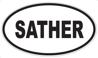 SATHER - Oval Sticker