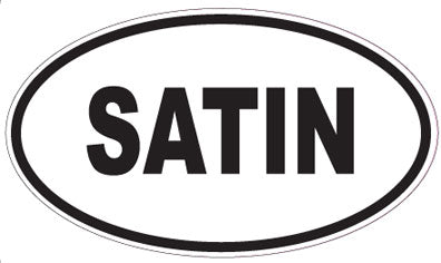 SATIN - Oval Sticker