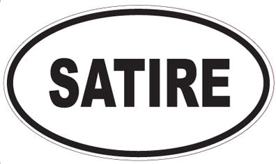 SATIRE - Oval Sticker