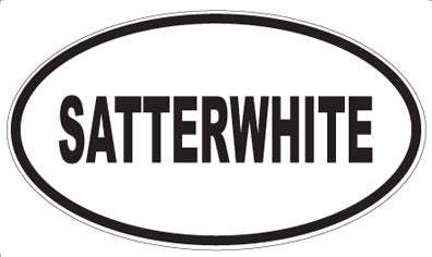 SATTERWHITE - Oval Sticker