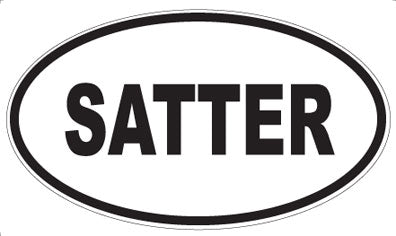 SATTER - Oval Magnet