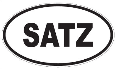 SATZ - Oval Sticker