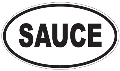 SAUCE - Oval Sticker