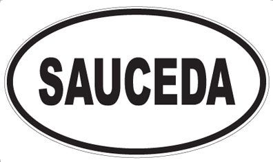 SAUCEDA - Oval Sticker