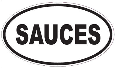 SAUCES - Oval Sticker