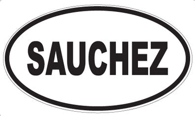 SAUCHEZ - Oval Sticker