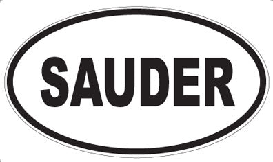 SAUDER - Oval Sticker