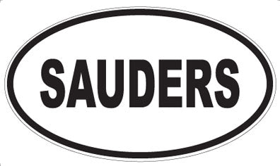 SAUDERS - Oval Magnet