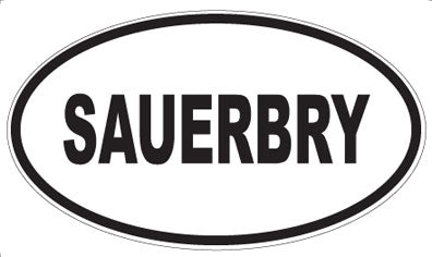 SAUERBRY - Oval Sticker