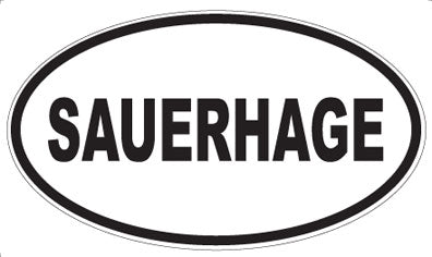 SAUERHAGE - Oval Sticker