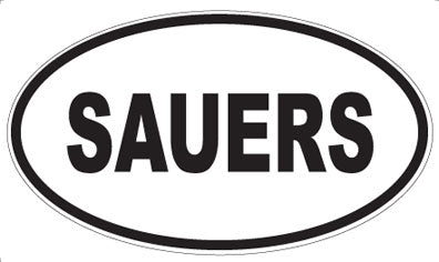 SAUERS - Oval Sticker