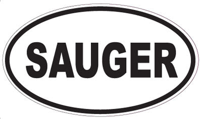 SAUGER - Oval Sticker