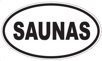 SAUNAS - Oval Sticker