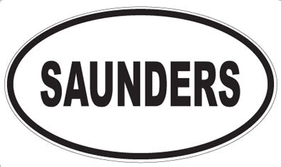 SAUNDERS - Oval Magnet