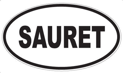 SAURET - Oval Sticker
