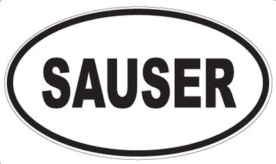 SAUSER - Oval Sticker