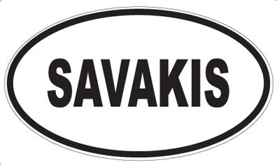 SAVAKIS - Oval Sticker