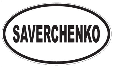 SAVERCHENKO - Oval Sticker