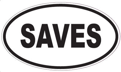 SAVES - Oval Magnet