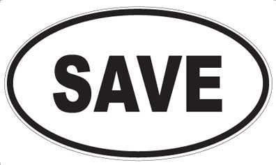 SAVE - Oval Magnet