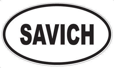 SAVICH - Oval Magnet