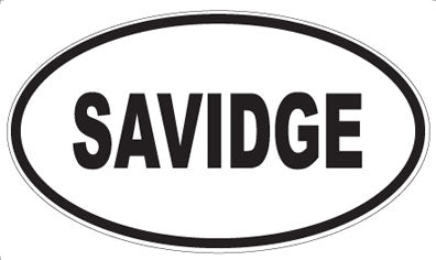 SAVIDGE - Oval Magnet