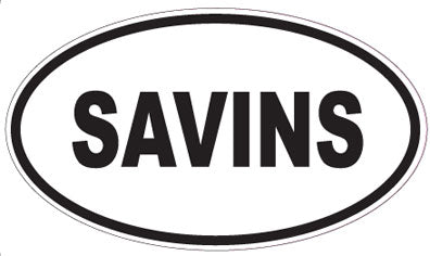 SAVINS - Oval Sticker