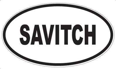 SAVITCH - Oval Sticker
