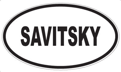 SAVITSKY - Oval Sticker