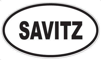 SAVITZ - Oval Magnet