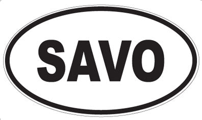 SAVO - Oval Sticker