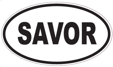 SAVOR - Oval Sticker