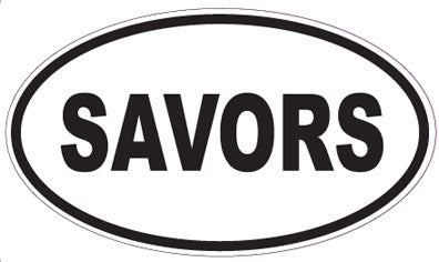 SAVORS - Oval Sticker