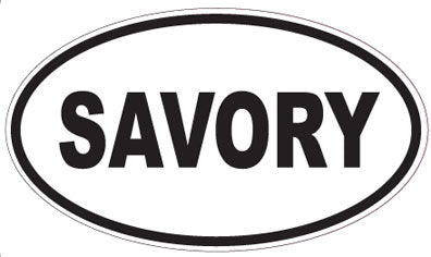 SAVORY - Oval Sticker