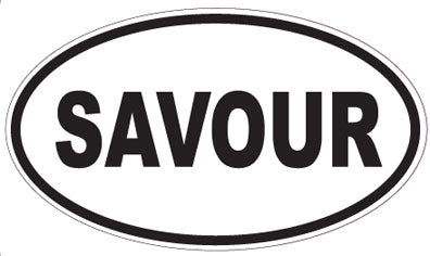SAVOUR - Oval Sticker